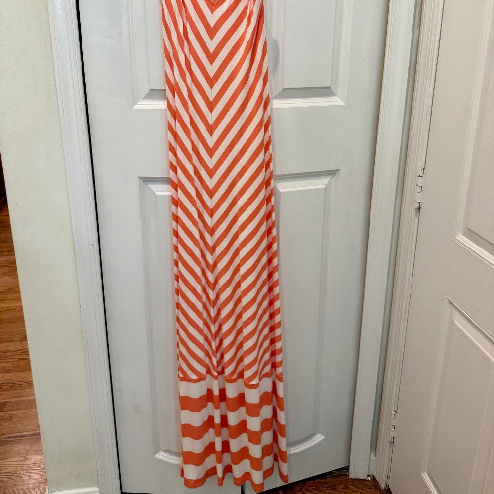 Nautical, Maxi, Chevron, Maxi Dress, NWT